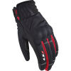 LS2 JET 2 LADY GLOVES BLACK RED