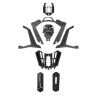 LS2 MX701 AIR VENT CHIN GLOSS BLACK