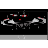 KOMPLETNÍ POLEPY - LINHAI LOGO (BLACK PLASTIC) M550L