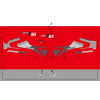 KOMPLETNÍ POLEPY - LINHAI LOGO (RED PLASTIC) M565Li