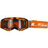 LS2 AURA ENDURO SERIES GOGGLE BLACK H-V ORANGE WITH CLEAR VISOR