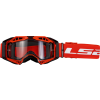 LS2 AURA ENDURO SERIES GOGGLE BLACK RED WITH CLEAR VISOR