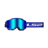 LS2 CHARGER GOGGLE BLUE WITH IRIDIUM VISOR
