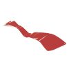 Right front headlinght frame, red