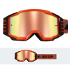 LS2 CHARGER PRO GOGGLE H-V ORANGE WITH IRIDIUM VISOR
