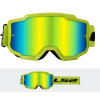 LS2 CHARGER GOGGLE H-V YELLOW WITH IRIDIUM VISOR