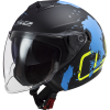 LS2 OF573 TWISTER II XOVER MATT BLACK BLUE
