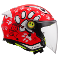 LS2 OF622 FUNNY II PAWS RED M