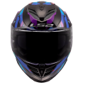 LS2 FF818 STORM III KAOS BLACK PURPLE BLUE L