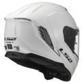LS2 FF818 STORM III SOLID GLOSS WHITE XS