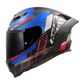 LS2 FF807 DRAGON TRAX BLUE RED XS