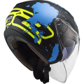 LS2 OF573 TWISTER II XOVER MATT BLACK BLUE XS