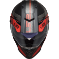 LS2 MX436 Pioneer EVO ADVENTURER Matt Black Red XS
