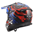 LS2 MX708 FAST II GROTESK WHITE BLUE RED-06 L
