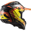 LS2 MX700 SUBVERTER ARCHED BLACK YELLOW RED XXL