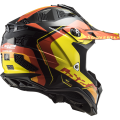 LS2 MX700 SUBVERTER ARCHED BLACK YELLOW RED S