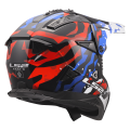 LS2 MX708 FAST II GROTESK WHITE BLUE RED-06 L