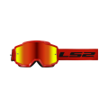 LS2 CHARGER GOGGLE RED WITH IRIDIUM VISOR