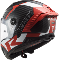 LS2 FF805 THUNDER C RACING1 GL.RED WHITE XL
