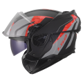 LS2 FF910 ADVANT II GLIDE BLACK GREY RED XL