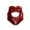 LEG SHIELD, FRONT, RED, WHITE EMBLEM