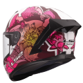 LS2 FF820 RAPID III POPPIES II WHITE PINK 3XL