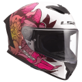 LS2 FF820 RAPID III POPPIES II WHITE PINK 3XL