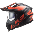 LS2 MX701 EXPLORER ALTER MATT BLACK FL.ORANGE