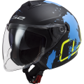 LS2 OF573 TWISTER II XOVER MATT BLACK BLUE
