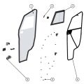 Right Window Assembly for Linhai UTV 520/550/570 T-BOSS