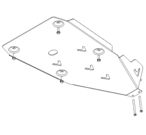 XRW SKID PLATE - 4mm - KAWASAKI KFX 700