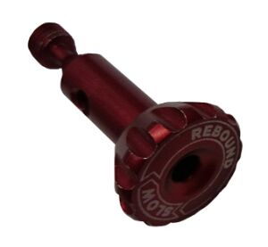 Damping Adjust Part: Knob, RD Adjust (1.40 TLG, 1/4-32 UNEF-2A) AI 7075, Red Ano III
