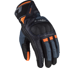 LS2 AIR RAPTOR MAN GLOVES DARK BLUE H-V ORANGE M