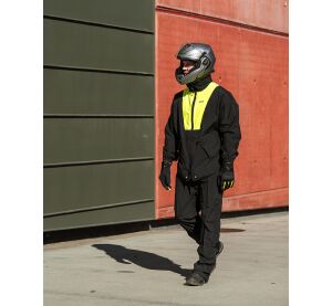 LS2 X-RAIN JACKET BLACK H-V YELLOW