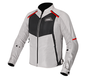 LS2 BREEZE MAN JACKET GREY BLACK RED