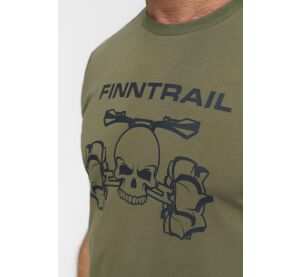 Finntrail T-shirt ATV skull Khaki