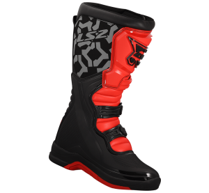 LS2 RAPTOR MAN BOOTS BLACK RED