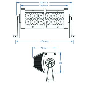 SHARK LED Light Bar 7,5", 6D, 36W