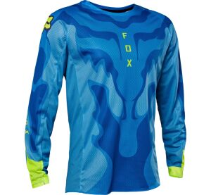 FOX Airline Exo Jersey  - L, Blue/Yellow MX23