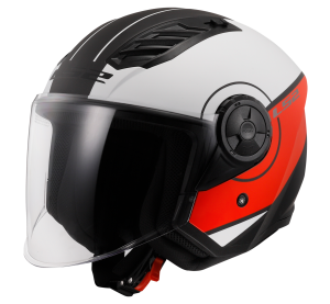 LS2 OF616 AIRFLOW II COVER MATT WHITE RED-06