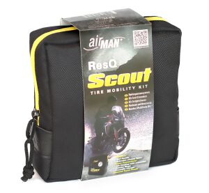 AirMan ResQ Scout 12 V Compressor +100 ml Tire Sealant - Tire Mobility KIT