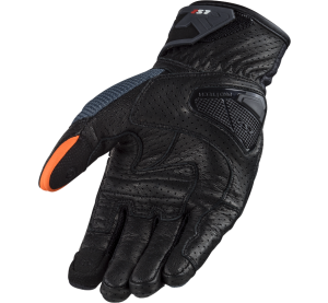 LS2 AIR RAPTOR MAN GLOVES DARK BLUE H-V ORANGE