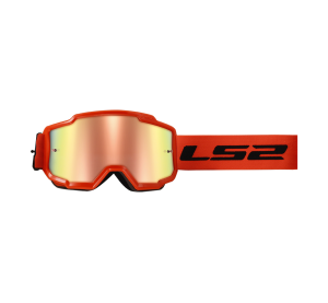 LS2 CHARGER GOGGLE H-V ORANGE WITH IRIDIUM VISOR