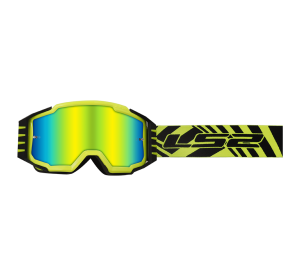 LS2 CHARGER PRO GOGGLE H-V YELLOW WITH IRIDIUM VISOR