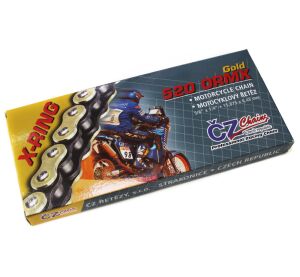 CZ řetěz 520 ORMX Gold X-RING, 112FB