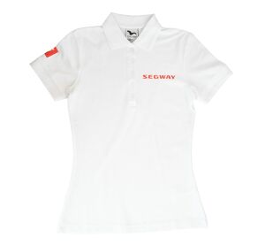 SEGWAY POWERSPORTS White Women Polo T-shirt