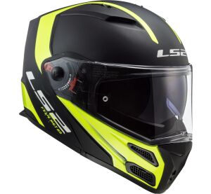 LS2 FF324 METRO EVO RAPID Matt Black Gloss Yellow, FOG FIGHTER (PINLOCK)