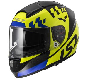 LS2 FF397 VECTOR PODIUM Hi-Vis Yellow Black FOG FIGHTER (PINLOCK)