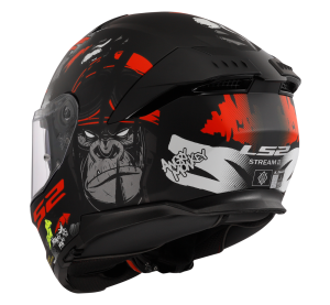 LS2 FF808 STREAM II ANGRY MONKEY M.BLACK RED-06