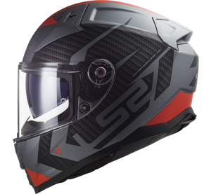 LS2 FF811 VECTOR II SPLITTER MATT TITANIUM RED-06